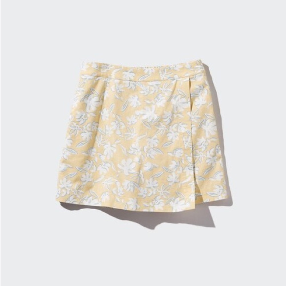 Uniqlo Linen Blend Skort (Printed)